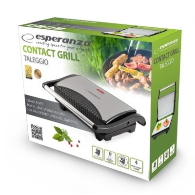 12. Esperanza Taleggio EKG006 electric table grill (table-closed; 750W; stainless steel color)