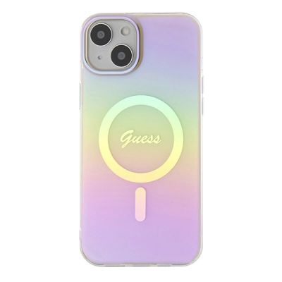 3. Guess GUHMP15MHITSP iPhone 15 Plus 6.7" pink/pink hardcase IML Iridescent MagSafe