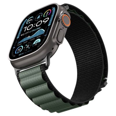 8. Strap Spigen WBF1 Strap for Apple Watch 44 / 45 / 46 / 49 mm - Black and Green