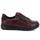 Women's leather platform shoes in burgundy Vinceza 133130