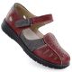 2. Women's comfortable burgundy openwork Velcro shoes Unisoft 9955