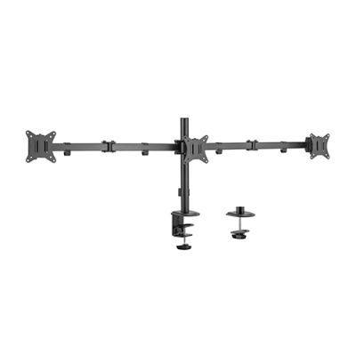 GEMBIRD ADJUSTABLE DESK ARM/MOUNT FOR 3 MONITORS 17-27, 100X100MM, UP TO 7KG