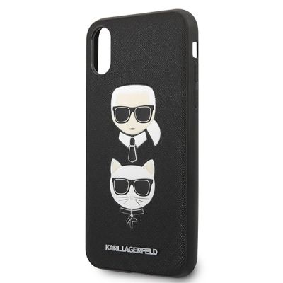 3. Karl Lagerfeld Saffiano Karl&Choupette Head case for iPhone XS Max - black