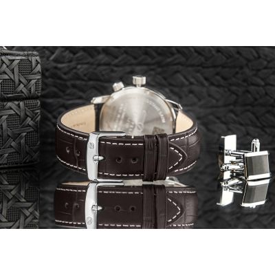 2. Men's Watch ZEPPELIN LZ127 Graf Zeppelin Dual Time 7644-5 + BOX