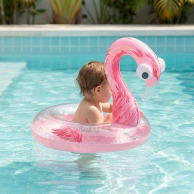 5. SWIMMING RING 76x76CM FLAMINGO GLITTER 35660
