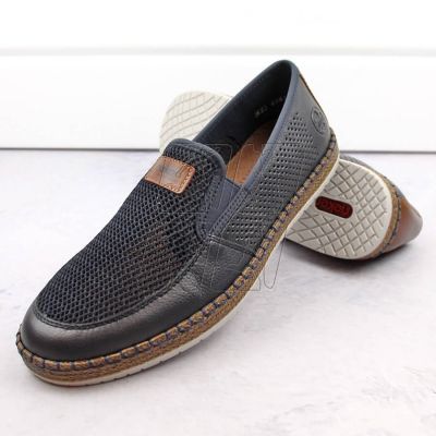 13. Comfortable leather shoes Rieker M RKR656, navy blue