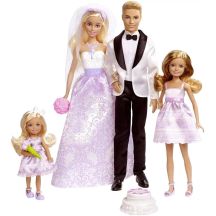 Barbie JCW41 Wedding Set Young Couple 4 Dolls