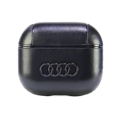 Audi Leather Big Logo Case for AirPods 3 - Black
