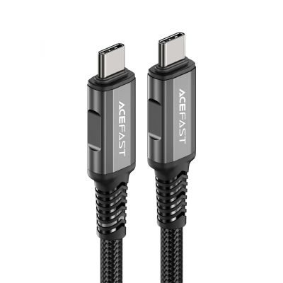 3. Acefast C1-09 USB-C / USB-C USB4 PD3.1 cable 5A 1m - gray-black