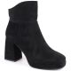 11. Suede ankle boots with a high heel and a platform, insulated M.Daszyński W SAN24A, black