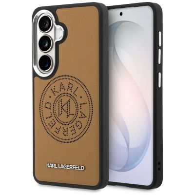 Karl Lagerfeld Perforated KL MagSafe Case for Samsung Galaxy S26 - Brown