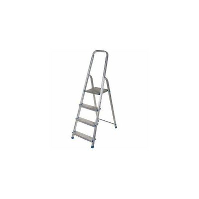 AWTOOLS free-standing aluminum ladder, 4 steps, 150 kg