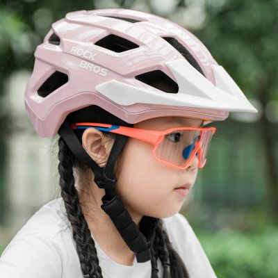 3. Rockbros LK-67 Youth Bike Helmet with Detachable Visor 54–58 cm - Pink