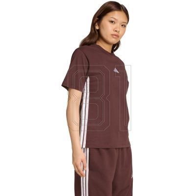 4. Women's adidas Essentials 3-Stripes Cotton T-shirt brown JX7621