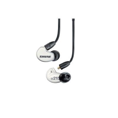 2. Shure SE215DYWH+UNI-EFS - AONIC215 Single Driver In-Ear Headphones with 3.5mm Cable (White)