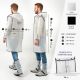 2. Perletti Men's Trench Raincoat, White, with Hood, Size L