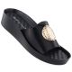 Women's black platform flip-flops Potocki 43326