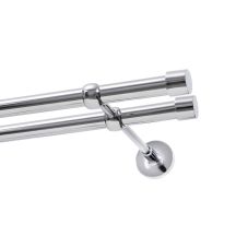 Double Curtain Pole Ø 19 mm Chrome 400 cm LUNA KOWALSKI