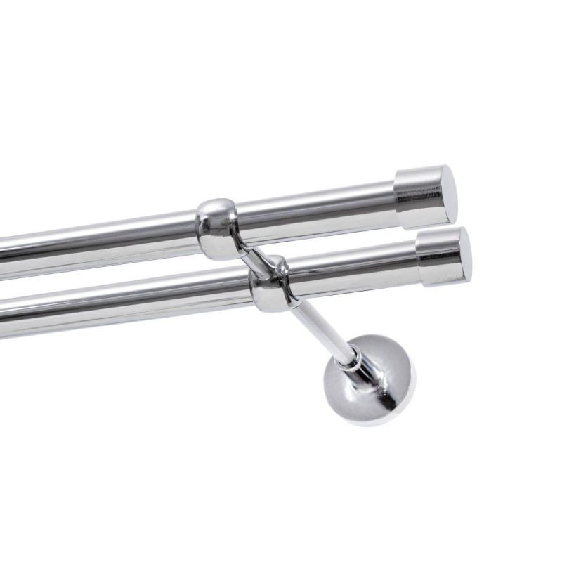 Double Curtain Pole Ø 19 mm Chrome 400 cm LUNA KOWALSKI