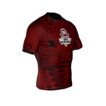 The "Cyborg" compression Rashguard is made of DBX MORE DRY M material.