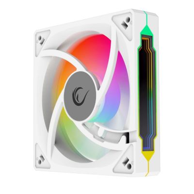 3. RAMPAGE 120 mm 1800 RPM Infinite Loop ARGB White PWM Case Fan