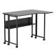 8. MACLEAN FOLDABLE DESK / TABLE MACLEAN, BLACK, MOBILE 100X73CM, MAX. 50KG, ANGLED, L-SHAPED, MC-126 L/B MC-126 L/B