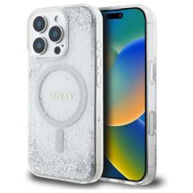Guess Resin Gradient Glitter MagSafe case for iPhone 16 Pro - silver