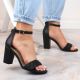4. eVento W 5945 black block heel sandals