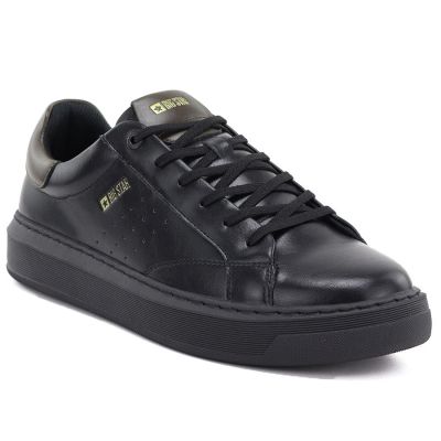 5. Men’s leather sports shoes, black sneakers Big Star UU174291