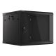 10. Lanberg WF01-6609-10B single-section cabinet (9U; 500mm / 600mm / 600mm; wall-mounted; Glass; 19''; black)