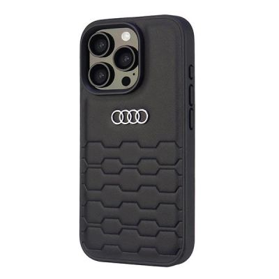 3. Audi Synthetic Leather iPhone 16 Pro 6.3" black/black hardcase AU-TPUPCIP16P-GT/D2-BK