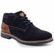 Men's suede leather ankle boots navy blue Bugatti 331-8373H-1400
