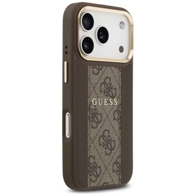 4. Guess 4G Stripe MagSafe case for iPhone 17 Pro - brown