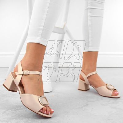 3. Elegant high-heeled sandals Sergio Leone W SK435A, beige