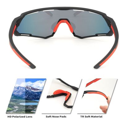 2. Rockbros SP246 sports glasses black and red