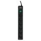3. Ever OPTIMA surge protector 1.5m (6 x UTE; 10 A; black) (T/LZ08-OPT015/0000)