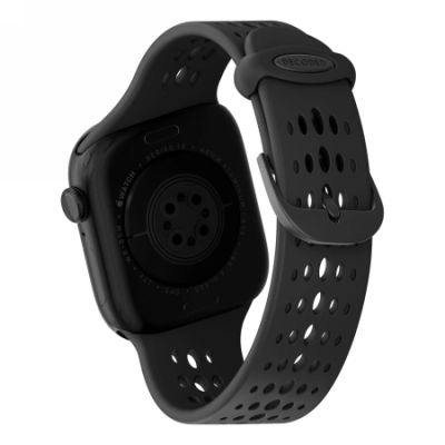 2. Decoded Silicone Ares O Band for Apple Watch 40/41/42 mm - Black