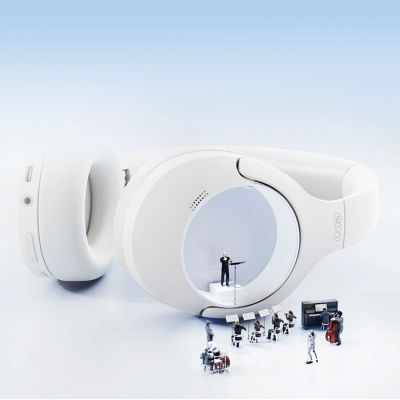 10. QCY H3 Lite Over-Ear Headphones with ANC and Bluetooth 5.3 - White