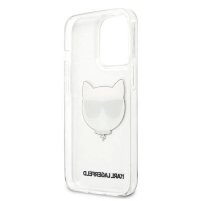 7. Karl Lagerfeld Choupette Head Case for iPhone 13 Pro Max - Transparent