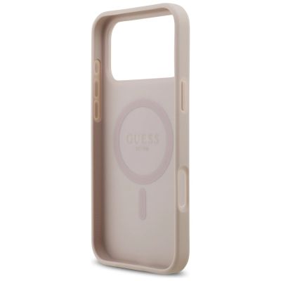 7. Guess 4G Circle Classic Logo MagSafe case for iPhone 17 Pro Max - pink