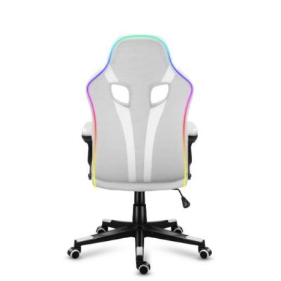 4. Huzaro Force 2.5 RGB WHITE MESH Gaming Chair