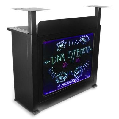 3. DJ BOOTH BK - DJ booth table, RGB LED backlit board, remote control, pens, cover