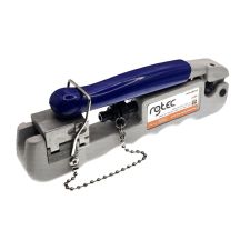 Universal crimping tool for TRS 6-59, DRS 7-11, DRS 59-6, DPS, RCA, BNC, IEC, RA RGTec connectors