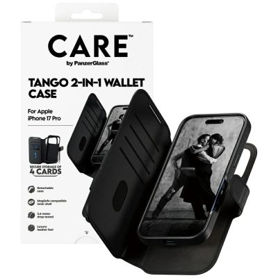4. CARE by PanzerGlass Feature Tango 2in1 Wallet Case MagSafe for iPhone 17 Pro - Black