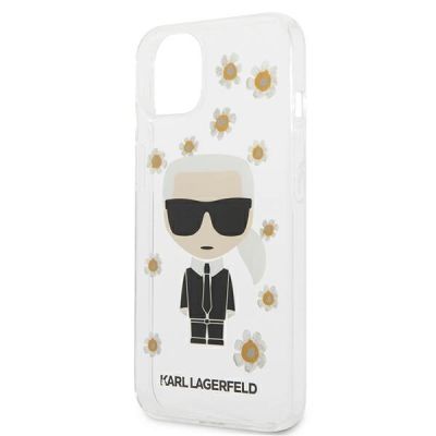 6. Karl Lagerfeld Flower Ikonik Karl Case for iPhone 13 mini - Transparent