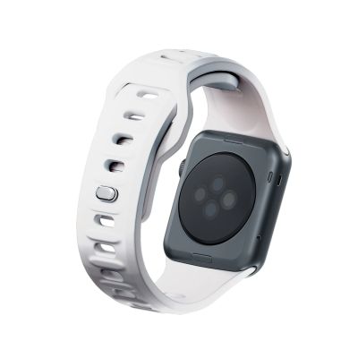 6. 3mk Silicone Watch Strap for Apple Watch 38 / 40 / 41 mm - white
