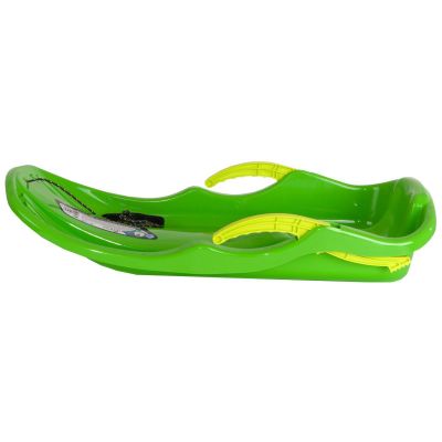 3. RACE S PLASTIC SLED WITH BRAKES, GREEN