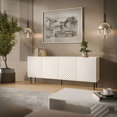 3. 4D LUCCA chest of drawers 200x40x80 white
