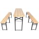 26. PICNIC BAR SET WOODEN TABLE AND 2 BENCHES
