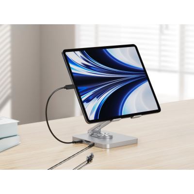 8. CONCEPTRONIC Tablet Holder with 8-in-1 Docking Station Silver